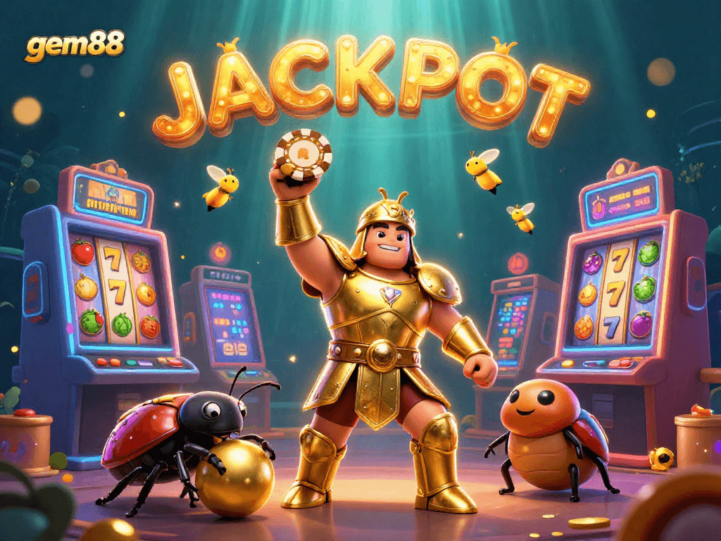 Join the excitement at gem88 as the hercules beetle wins big with a poker chip!
