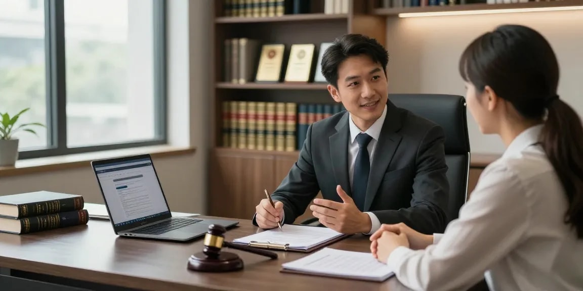Engaging legal consultation with a lawyer discussing options you could try these out in a modern office.