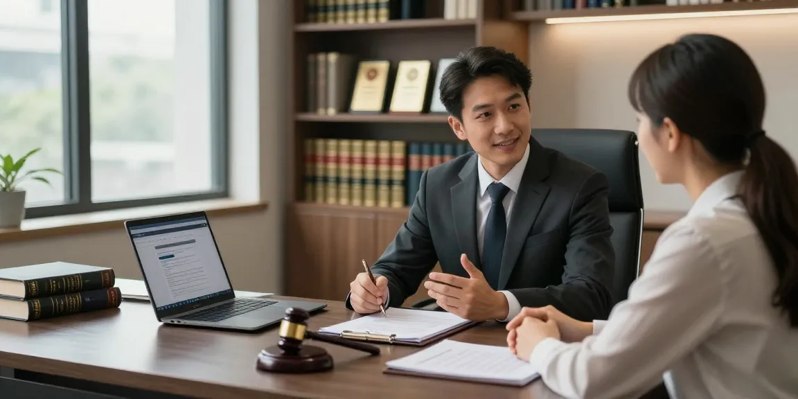 Engaging legal consultation with a lawyer discussing options you could try these out in a modern office.