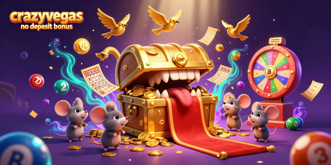 Join the fun at crazyvegas no deposit bonus casinos with adventurer mice chasing riches in a vibrant dynamic scene.
