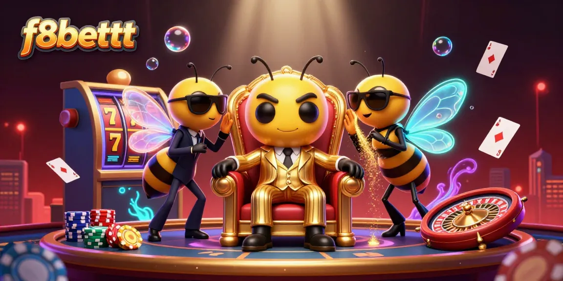 Experience thrilling gameplay at f8bettt, showcasing a lively casino scene with vibrant characters and rich details.